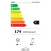 Candy CCTOS 542XHN Réfrigérateur pose libre avec congélateur - cm. 55 h 85 - lt. 109 - acier inoxydable – Image 3