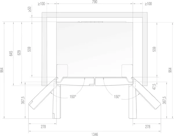 Gorenje NRM8182MX Réfrigérateur pose libre avec congélateur cm. 80 heures 181 - selon 427 - acier inoxydable – Image 2