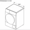 Sèche-linge pompe à chaleur Bosch WTH83058II Série 4 60 cm - capacité 8 kg - blanc- Nouveau- Neuf – Image 3