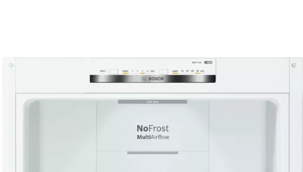 Bosch KGN39VWEQ Série 4 Réfrigérateur pose libre avec congélateur cm. 60 heures. 203 – allumé. 368 - blanc – Image 2