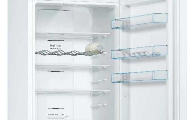 Bosch KGN39VWEQ Série 4 Réfrigérateur pose libre avec congélateur cm. 60 heures. 203 – allumé. 368 - blanc – Image 3