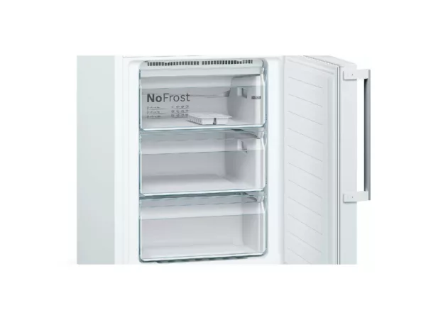 Bosch KGN39VWEQ Série 4 Réfrigérateur pose libre avec congélateur cm. 60 heures. 203 – allumé. 368 - blanc – Image 5