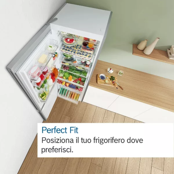 Bosch KGN39VWEQ Série 4 Réfrigérateur pose libre avec congélateur cm. 60 heures. 203 – allumé. 368 - blanc – Image 6