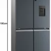 Haier HCR5919EHMB 5 réfrigérateur avec congélateur côte à côte cm. 91 heures. 190 - lt. 525 – noir brossé – Image 8