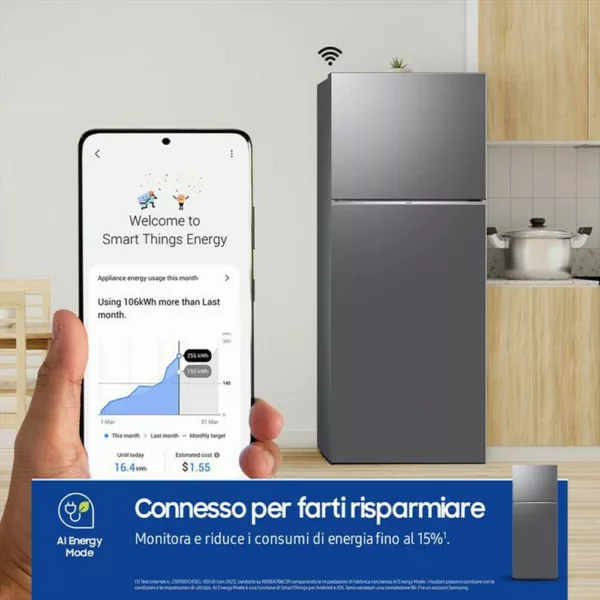 Samsung RT47CG6626S9 Ecoflex® Ai Réfrigérateur pose libre avec congélateur cm. 70 heures. 182 - lt. 465 - métal en acier inoxydable – Image 5