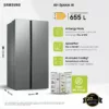 Réfrigérateur Samsung RS62DG5003S9 Air Space Ai avec congélateur côte à côte cm. 91 heures. 178 - litres 655 – acier inoxydable – Image 9