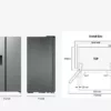 Réfrigérateur Samsung RS62DG5003S9 Air Space Ai avec congélateur côte à côte cm. 91 heures. 178 - litres 655 – acier inoxydable – Image 17