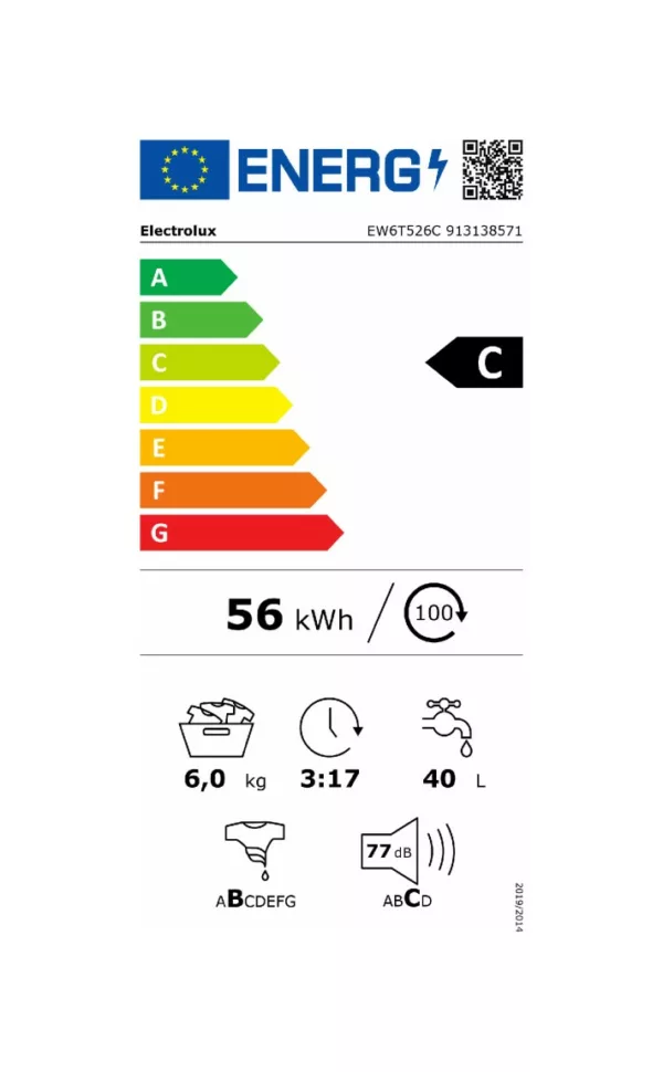 Machine à laver à chargement par le haut Electrolux EW6T526C Série 600 Sensicare cm. 40 - 6 kg - blanc – Image 6