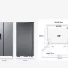 Réfrigérateur Samsung RS65DG54R3B1EF Air Space Ai avec congélateur côte à côte cm. 91 heures. 178 litres. 635 - anthracite – Image 7
