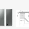 Samsung RB50DG602ES9EO Réfrigérateur pose libre avec congélateur cm. 76 heures. 192 - lt. 508 – acier inoxydable brossé – Image 9