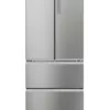 Haier HFR3718ENMM Réfrigérateur 3 portes françaises avec compartiment congélateur – ​​cm. 70 heures. 178 - lt. 402 – acier inoxydable platine