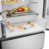 Haier HFR3718ENMM Réfrigérateur 3 portes françaises avec compartiment congélateur – ​​cm. 70 heures. 178 - lt. 402 – acier inoxydable platine – Image 5