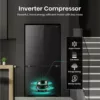 Réfrigérateur Hisense RQ768N4GBE avec congélateur côte à côte – cm.91 h.190 – lt. 591 – verre noir – Image 6