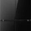 Réfrigérateur Hisense RQ768N4GBE avec congélateur côte à côte – cm.91 h.190 – lt. 591 – verre noir