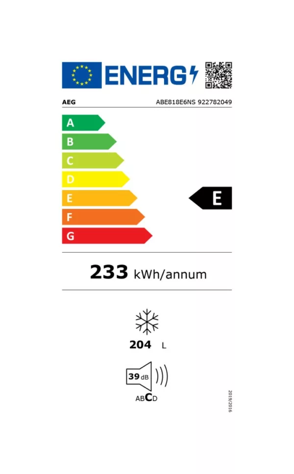 Aeg ABE818E6NS Congélateur encastrable avec une porte cm. 55 heures. 177 - selon 204 – Image 5