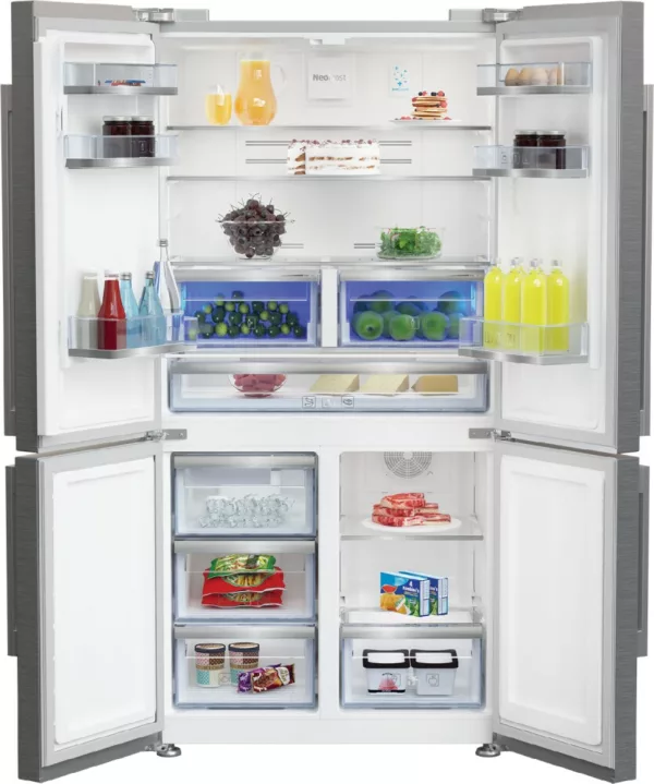 Beko GN1426234ZDXN Réfrigérateur 4 portes avec congélateur cm. 91 heures. 182 - litres 565 - acier inoxydable – Image 3