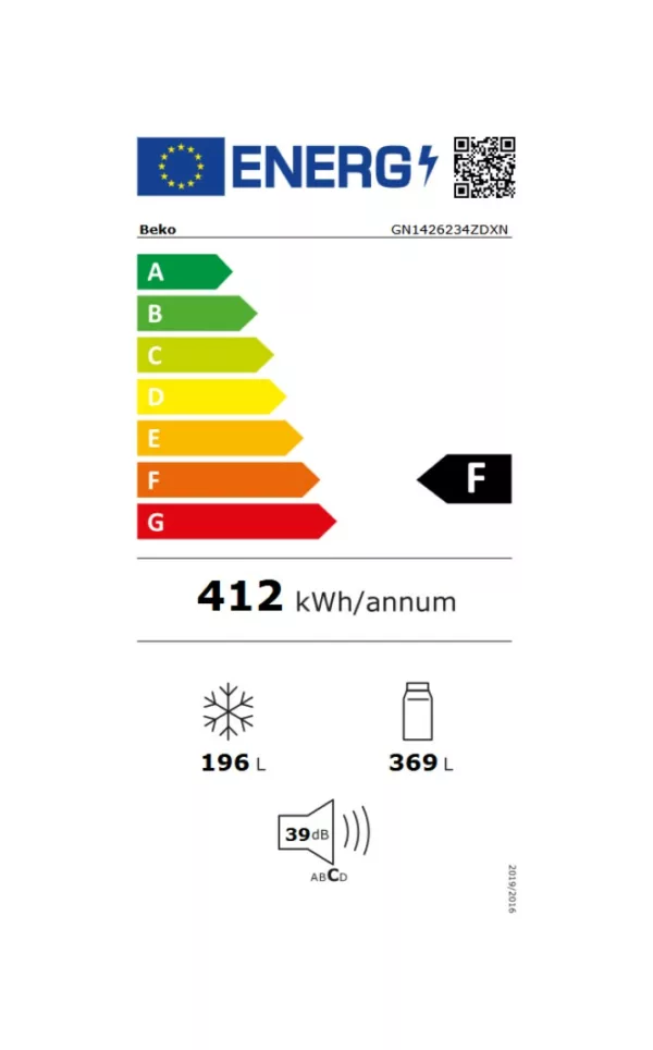 Beko GN1426234ZDXN Réfrigérateur 4 portes avec congélateur cm. 91 heures. 182 - litres 565 - acier inoxydable – Image 6