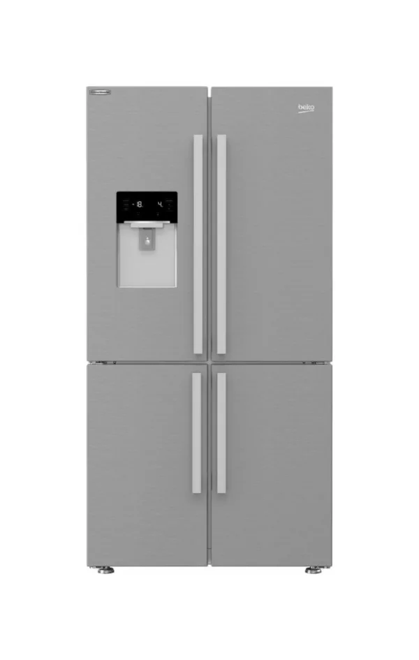 Beko GN1426234ZDXN Réfrigérateur 4 portes avec congélateur cm. 91 heures. 182 - litres 565 - acier inoxydable
