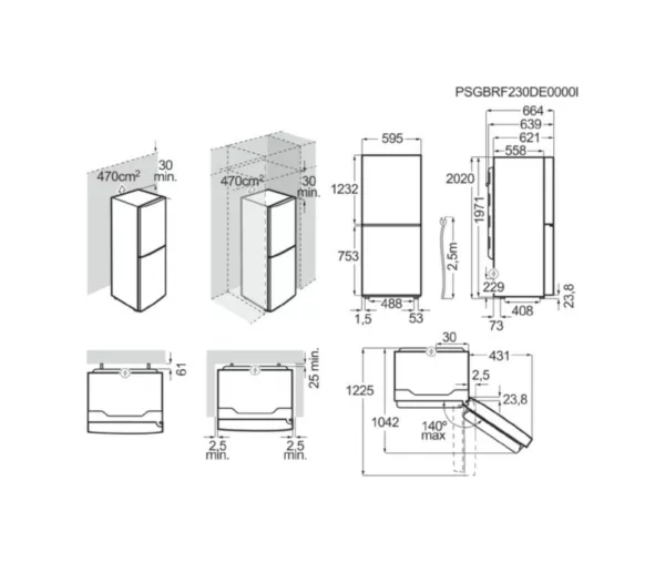 Aeg ORC8M361CL Série 8000 Refroidissement 360° Réfrigérateur pose libre avec congélateur cm. 60 heures. 202 - selon 362 - noir – Image 6
